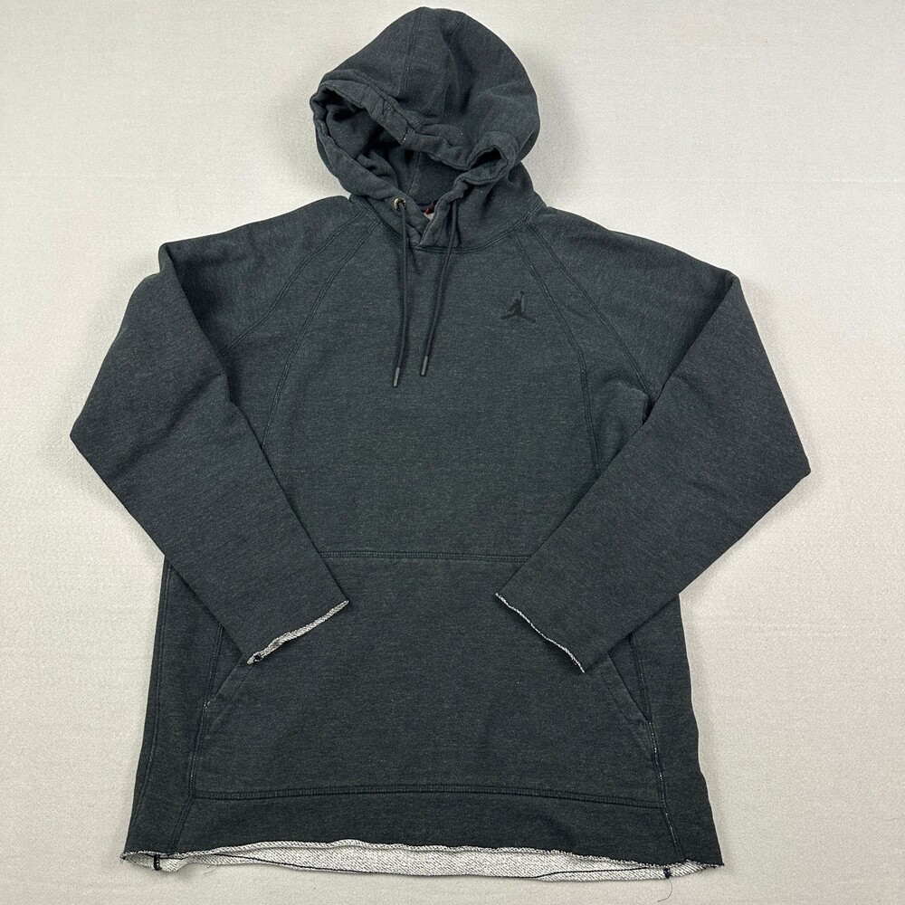 Jordan Hoodie Men Medium Black Solid Jumpman Wings Lite Pullover Sweatshirt M